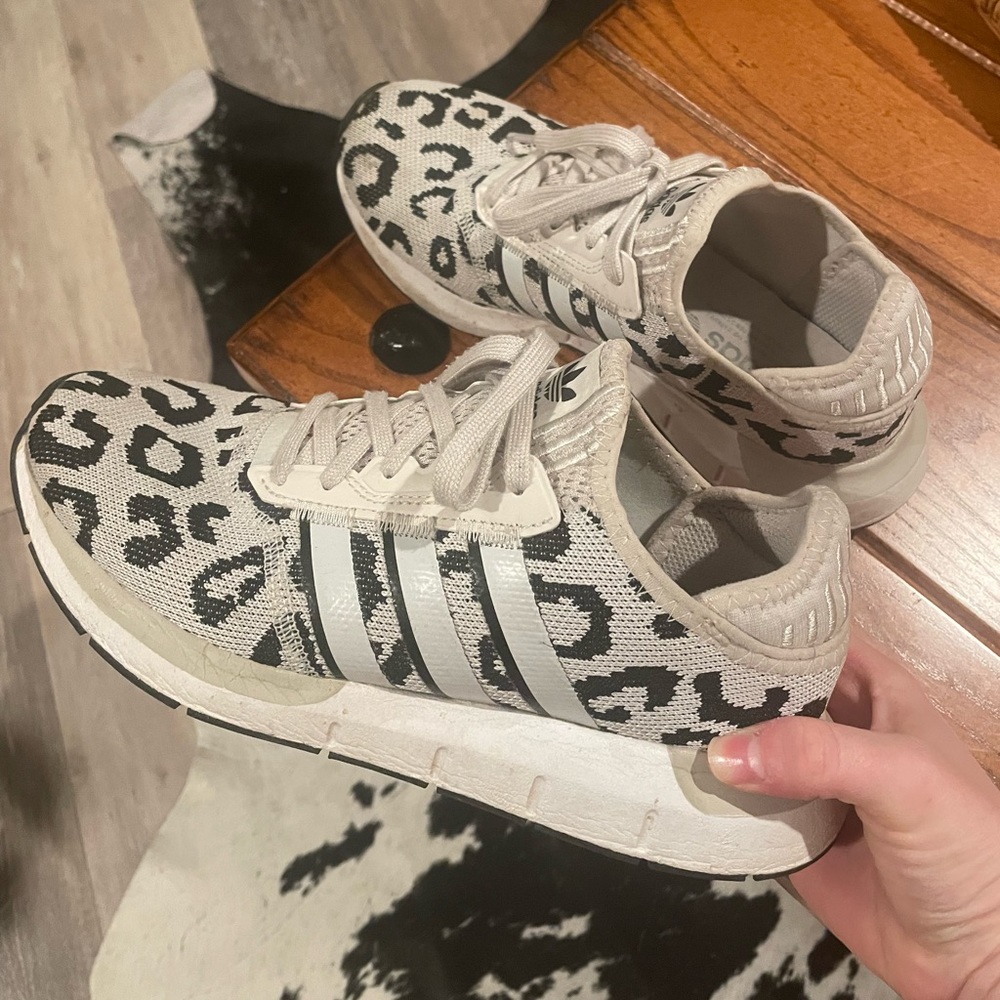 Adidas Cheetah Print Tennis Shoes